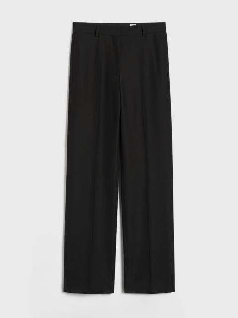 Straight tailored trousers black