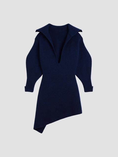 Givenchy Women's Slashed Mini Dress in Wool and Cashmere - Cobalt Blue