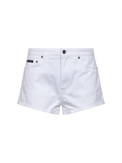 Dolce & Gabbana White cotton denim shorts