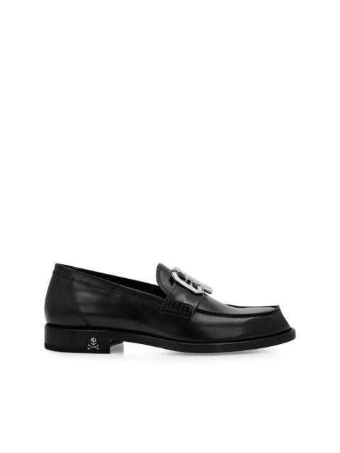 PHILIPP PLEIN logo-plaque leather loafers