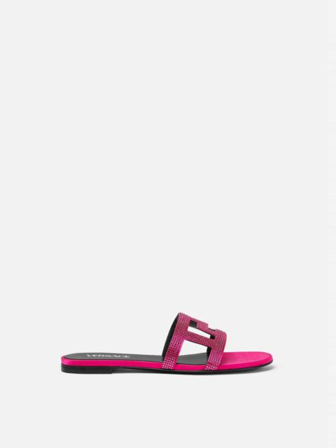 Greca Maze Crystal Flat Sandals