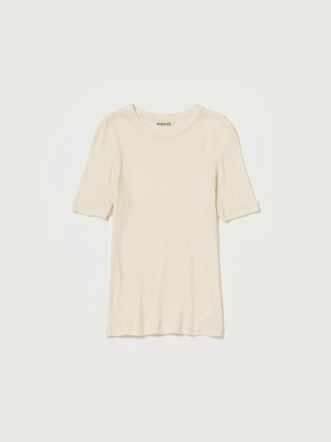AURALEE ORGANIC SOFT RIB TEE