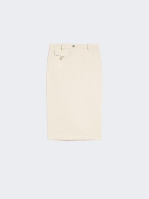 Sportmax Straight-fit gabardine skirt - vanilla