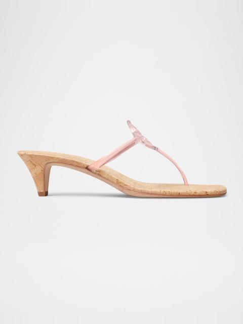 TORY BURCH Miller Jelly Kitten-Heel Sandals