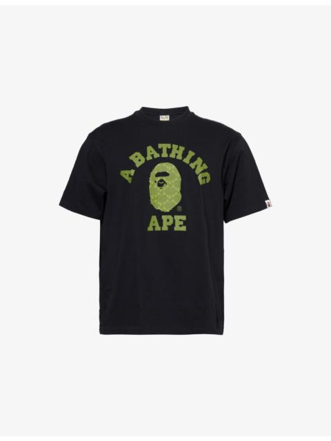 A BATHING APE® College Logo-Print Cotton T-Shirt