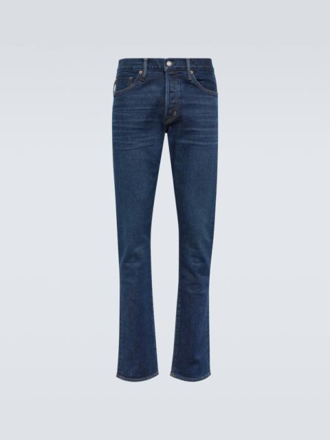 Mid-rise skinny jeans