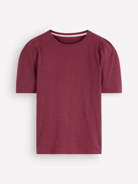 BODEN Sophie Puff Sleeve T-shirt-Deep Wisteria