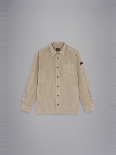 Paul & Shark GARMENT DYED COTTON VELVET OVERSHIRT
