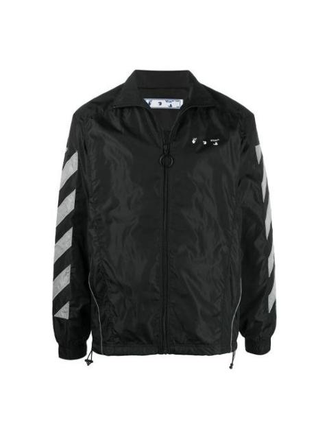 Off-White Off-White SS21 Side Sleeve Stripe Training Jacket Black OMBD022R21FAB0011006