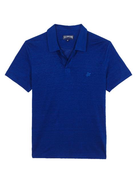 Vilebrequin Men Linen Jersey Polo Shirt Solid