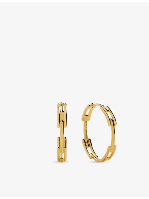 MONICA VINADER Signature Link Sterling-Silver Medium Hoop Earrings