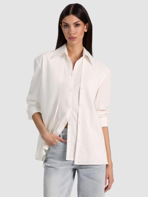 Alice + Olivia AIMEE DOUBLE LAYER BUTTON DOWN