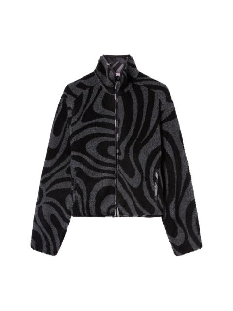 Marmo-print fleece jacket