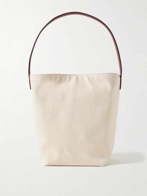 The Row N/s Park Medium Leather-trimmed Canvas Tote