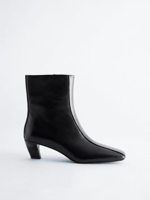 & Other Stories Kitten Heel Leather Ankle Boots