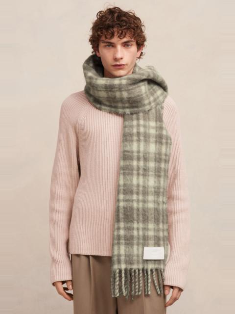 AMI Paris Oversize Checkered Ami Scarf