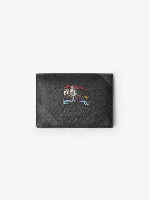 Burberry Knight City Check Bifold Card Case