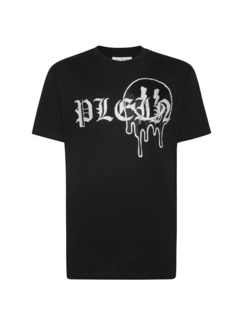PHILIPP PLEIN rhinestone-logo cotton T-shirt