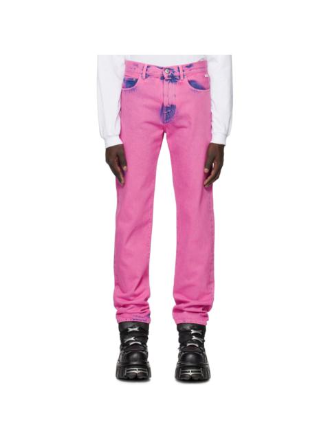 GCDS Pink Straight Fit Jeans
