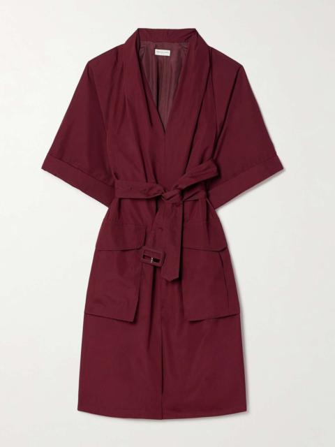 Dries Van Noten Belted cotton-poplin midi dress