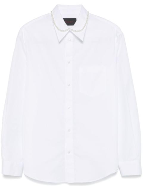 Simone Rocha faux-pearl-embellishment shirt