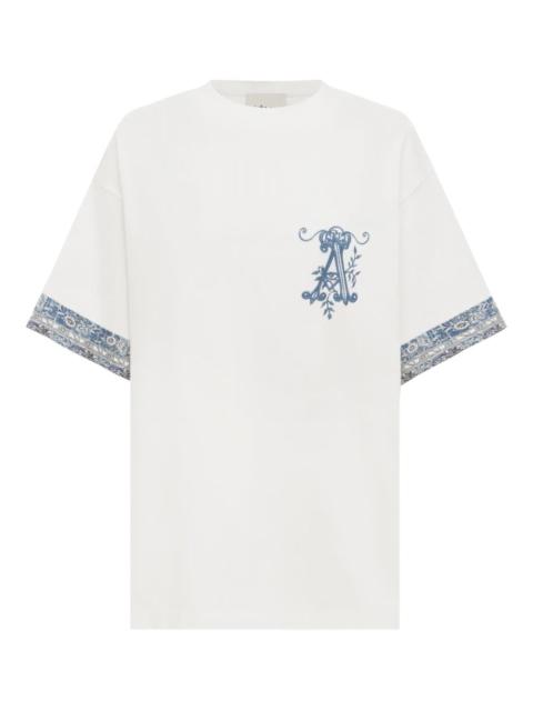 ALÉMAIS embroidered-cuff t-shirt
