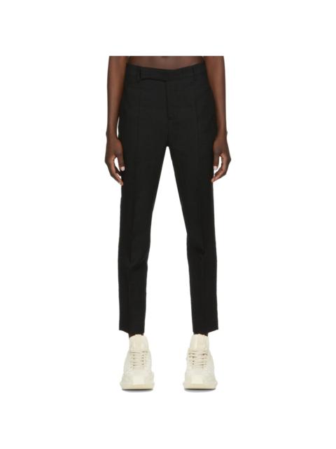 Black Seersucker Austin Trousers