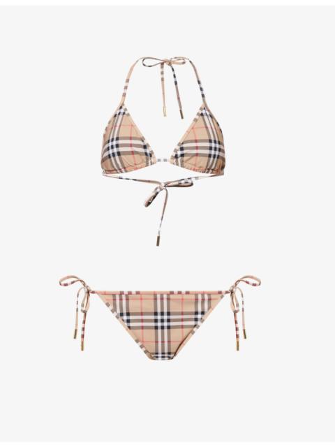 Burberry Check Triangle Bikini Set