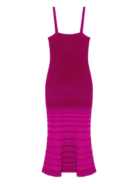 SIMKHAI Vallarie ribbed fishtail midi dress