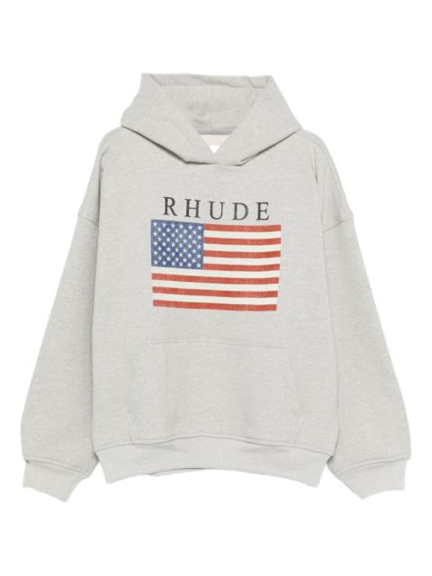 Rhude flag-graphic hoodie