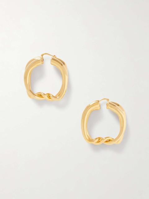 Nodi gold-tone hoop earrings