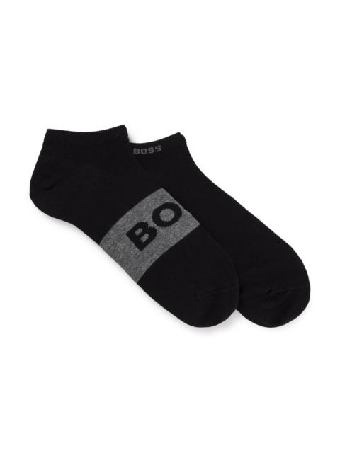 BOSS TWO-PACK OF ANKLE-LENGTH SOCKS IN STRETCH FABRIC