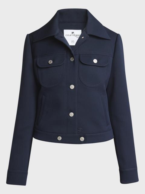 courrèges Signature Twill Trucker Jacket