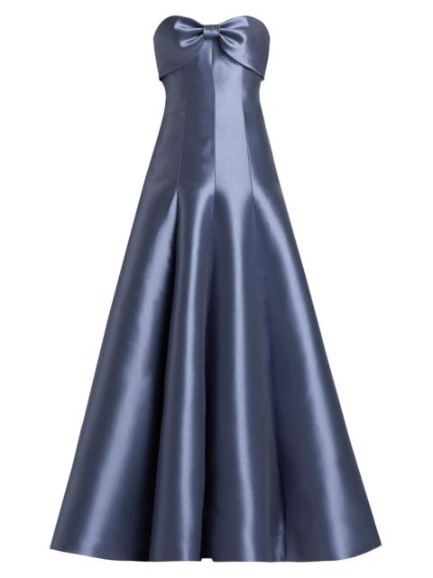 AMSALE Women's Satin Strapless Gown - Slate
