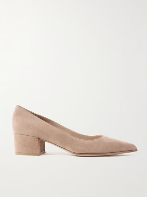 Gianvito Rossi Piper 45 suede pumps Sand