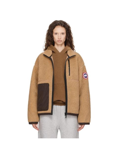 Canada Goose Beige Simcoe Zip Up Fleece Jacket
