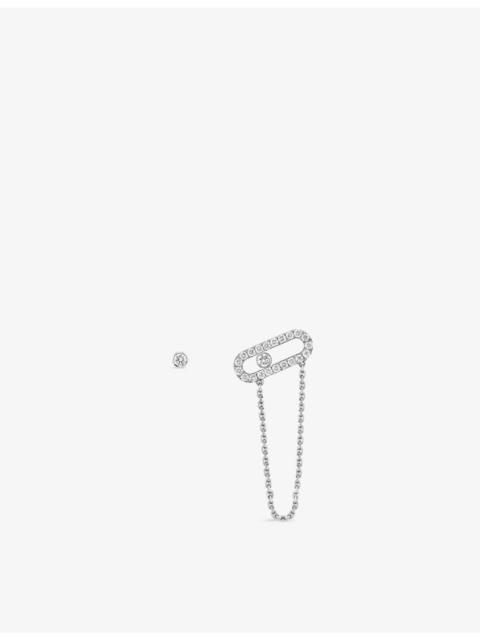 MESSIKA Move Uno 18ct gold and diamond chain and stud earrings
