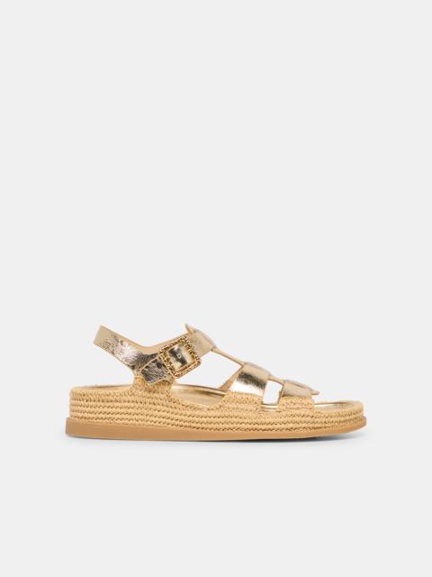 dolce vita SHENNA SANDALS GOLD DISTRESSED LEATHER