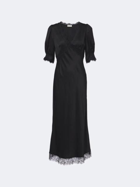 RIXO Annina lace-trimmed satin midi dress