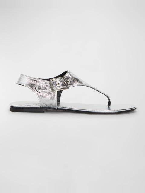 Tail Metallic Thong Flat Sandals