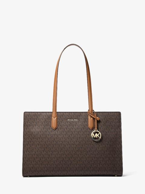 MICHAEL KORS Scarlett Medium Signature Logo Tote Bag