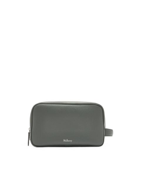 Mulberry Heritage grained leather wash bag
