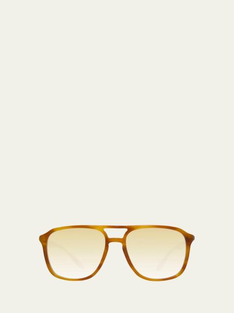 BARTON PERREIRA Men's Gyalis Sun Acetate Aviator Sunglasses