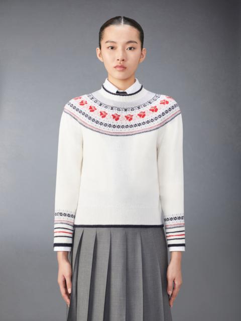 Thom Browne Wool and Mohair Rose Pullover