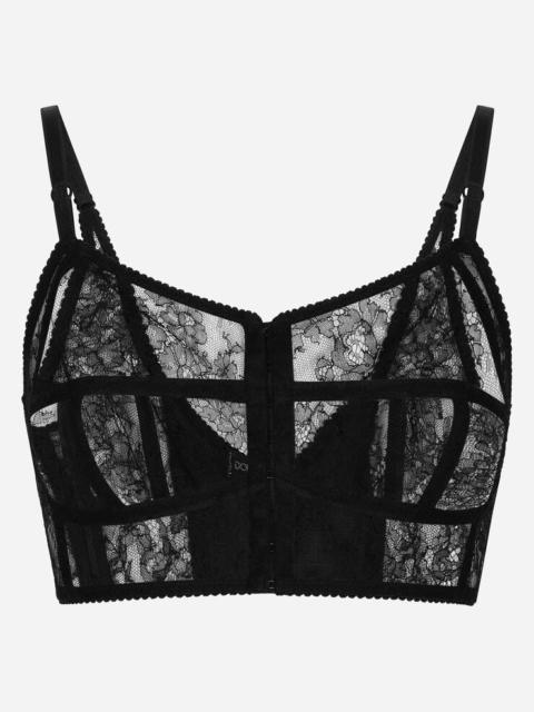 Dolce & Gabbana Lace lingerie bustier with straps