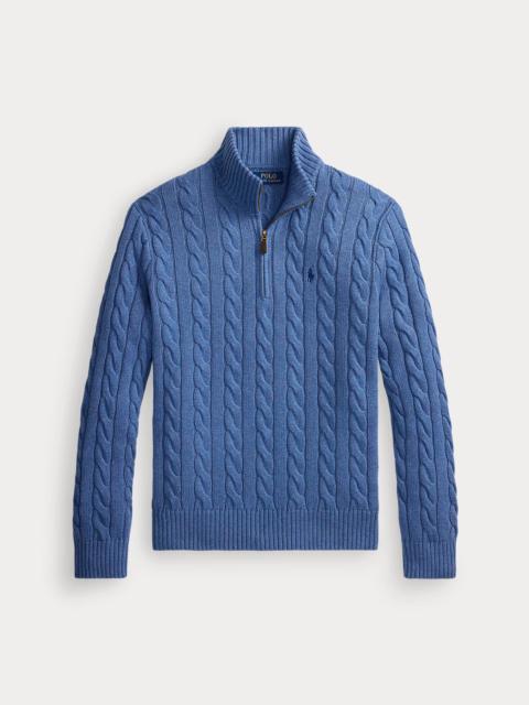Polo Ralph Lauren Cable-Knit Cotton Quarter-Zip Sweater