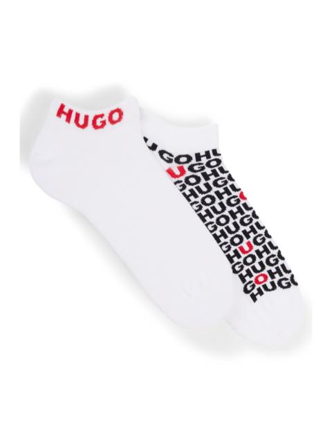 HUGO TWO-PACK OF ANKLE SOCKS WITH LOGOS