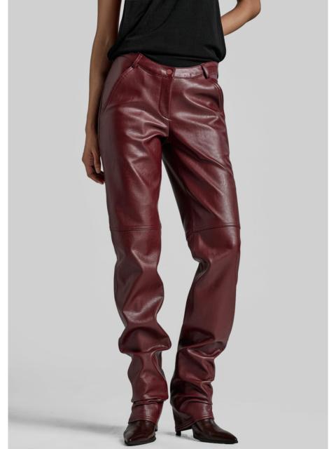 The Frankie Shop Ascona Faux Leather Pants - Burgundy