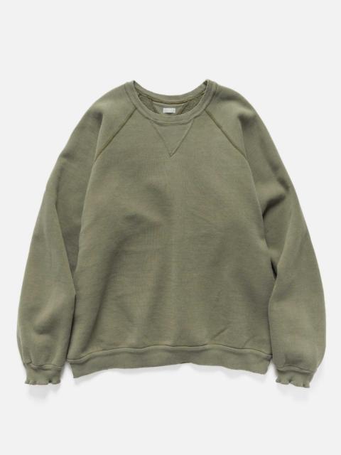 A.PRESSE Vintage Double V Sweatshirt Olive