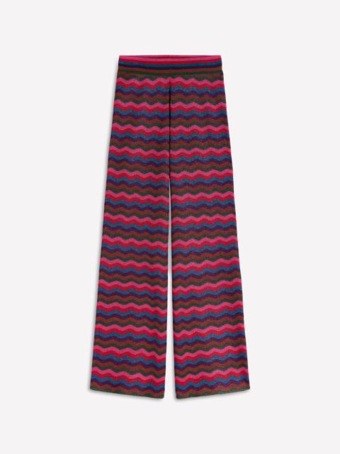 BODEN Jacquard Knitted Trousers-Jewel Toned Metallic Wave